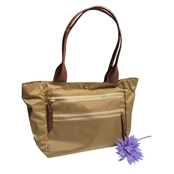 Frye Tan and Brown Tote Bag - Picture 1 of 11